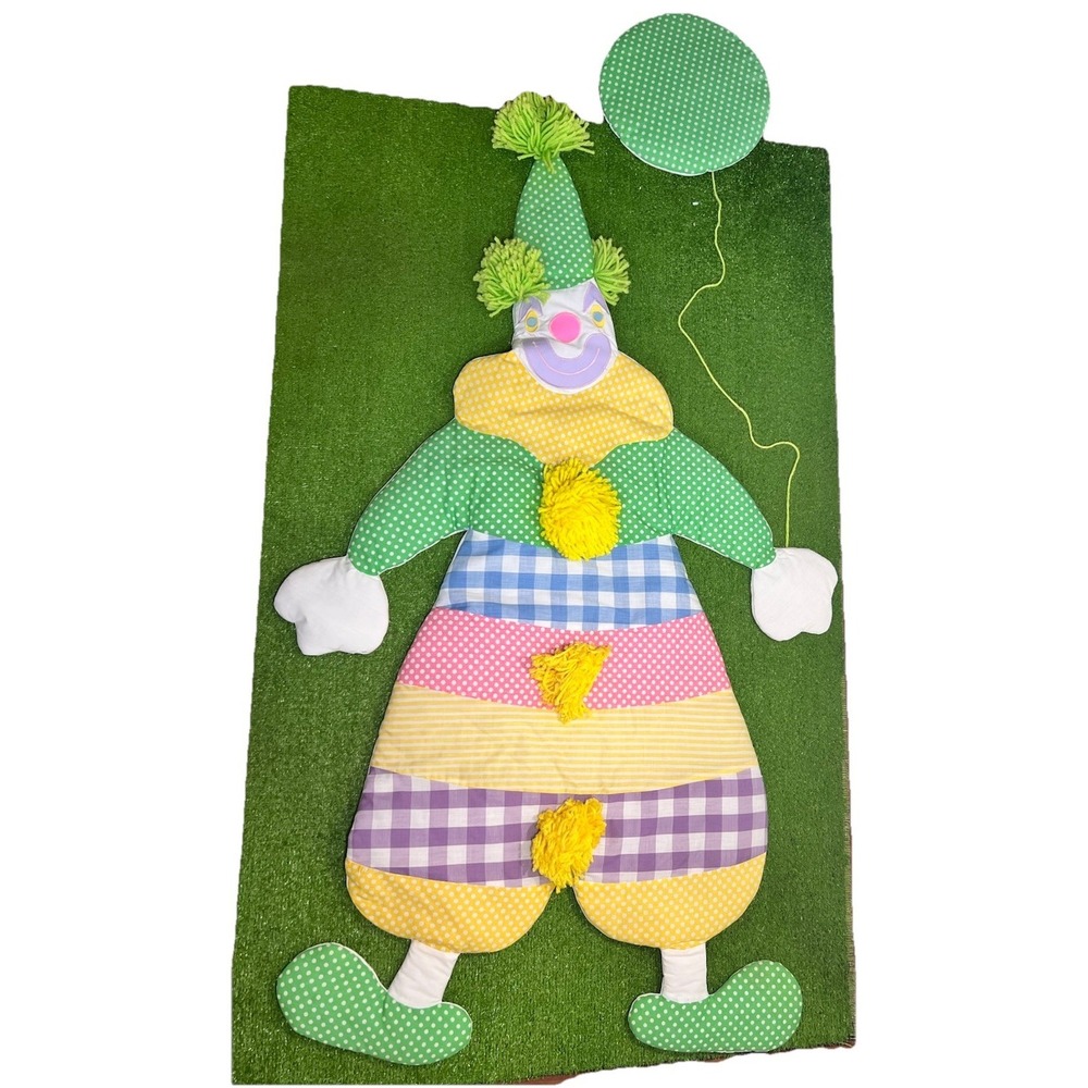 Nursery‎ Clown Decor Life Size Pastel Quilted 1980s Clown Balloon For Wall
